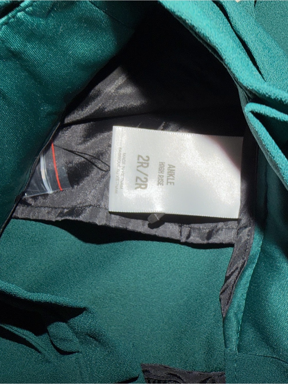 Express Teal Paperbag Waist Ankle Pants - Picture 4 of 6